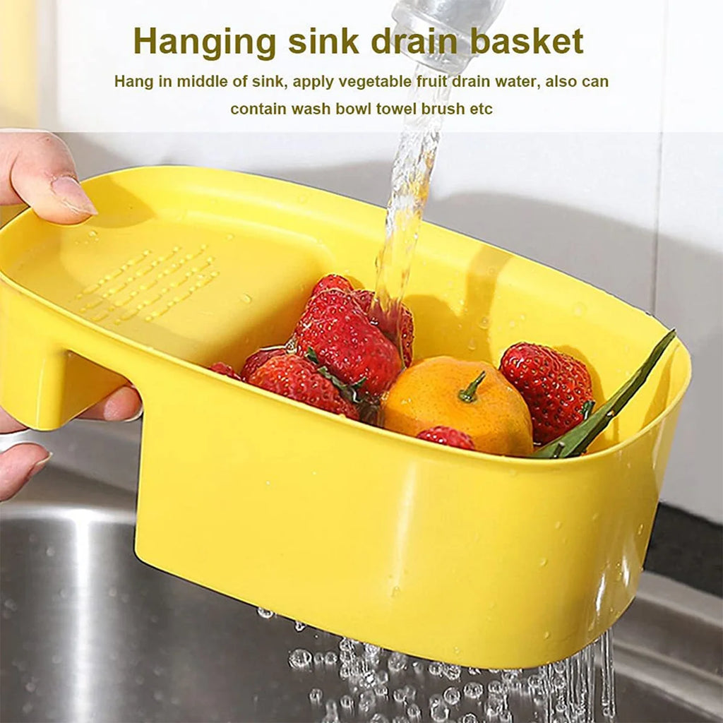 Kitchen Dish Drainer And Drying Rack Sink Basket For Washing Bowls Utensils Vegetables Fruits Storage Organiser
